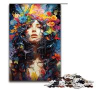 Puzzle da 1000 pezzi per adulti colorato tema psichedelico di una bella donna attività per famiglie gioco di puzzle per famiglie antistress sfida difficile puzzle 75x50 cm