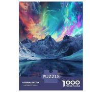 Puzzle Da 1000 Pezzi Per Adulti Colorful Aurora Mountain Reflections Puzzle Per Adulti Giochi Per Famiglie Regalo Di Compleanno Regali Unici Per Compleanno E Natale 70x50cm/1000pcs
