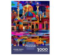 Puzzle Da 1000 Pezzi Per Adulti Colorful Cityscape Reflection Art Print Puzzle Giocattolo Decorazione Da Parete Un'opera D'arte Regali Unici Per Compleanno E Natale 52x38cm/1000pcs