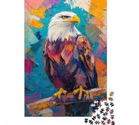 Puzzle Da 1000 Pezzi Per Adulti Colorful Eagle Art Print Puzzle Antistress Giocattoli Difficili Regali Unici Per Compleanno E Natale 38x26cm/1000pcs