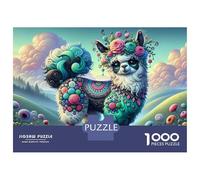 Puzzle Da 1000 Pezzi Per Adulti Colorful Llama Decorative Art Puzzle Per Adulti Giocattoli Antistress Sfida Difficile Difficile E Sfida 70x50cm/1000pcs