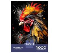 Puzzle Da 1000 Pezzi Per Adulti Colorful Rooster Puzzle Giochi Rilassanti Taglio Di Precisione Regali Unici Per Compleanni E Occasioni Speciali 52x38cm/1000pcs