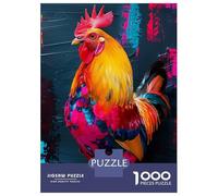 Puzzle Da 1000 Pezzi Per Adulti Colorful Rooster Puzzle Per Adulti Gioco Rompicapo Difficile Sfida Educativa Difficile 70x50cm/1000pcs