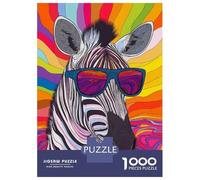 Puzzle Da 1000 Pezzi Per Adulti Colorful Zebra Art Print-2 Puzzle Per Adulti Giochi Rilassanti Decorazione Perfetta Regali Unici Per Compleanno E Natale 38x26cm/1000pcs