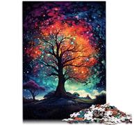Puzzle da 1000 pezzi per adulti, colori del tramonto, alberi, fiume, attività familiare, puzzle 50 x 70 cm, antistress vacanza a casa