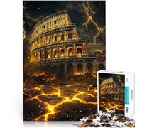 Puzzle da 1000 pezzi per adulti Colosseo in pietra Difficile da completare ma divertente e umoristico Regalo di compleanno, regali, arte murale 38x26cm
