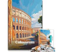 Puzzle da 1000 pezzi per adulti Colosseo Italia Poster Gioco impegnativo Giocattoli Decorazione per la casa Giocattolo educativo 50x75cm (1000 pezzi)
