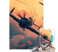 Puzzle da 1000 pezzi per adulti combattimento aereo aiuta ad allenare il cervello e migliora la memoria gioco educativo per maggiori di 14 anni (50x75cm)