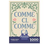 Puzzle Da 1000 Pezzi Per Adulti Comme Ci, Comme Ça French Phrase Puzzle Per Adolescenti Gioco Per Famiglie Migliora La Memoria Difficile E Stimolante 38x26cm/1000pcs