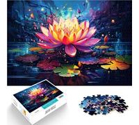 Puzzle da 1000 pezzi per adulti con acqua di loto, giochi divertenti, aiuta il cervello ad allenare i giocattoli che creano dipendenza per promuovere la pazienza, 26 x 38 cm