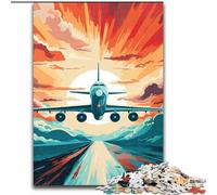 Puzzle da 1000 pezzi per adulti con aerei colorati in legno,ideale per il divertimento in famiglia,il relax e come regalo di Natale Dimensioni: 50x75cm Per adolescenti Perfetto come