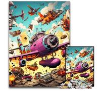 Puzzle da 1000 pezzi per adulti con aerei da colorare, ideale per gli innamorati, perfetto come regalo di Natale, Capodanno e San Valentino, 26X38CM/10,23x14,96 pollici.