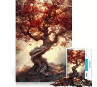 Puzzle da 1000 pezzi per adulti con albero autunnale illuminato dal sole,decorazione con ritagli precisi,gioco divertente per il tempo libero,regalo di compleanno,hobby (38x26cm)