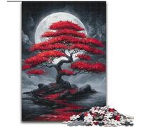 Puzzle da 1000 pezzi per adulti con albero di acero giapponese, puzzle impegnativi, decorazioni artistiche, giocattolo di intelligenza per giochi al chiuso in famiglia (dimensioni 26x38cm)