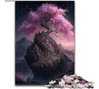Puzzle da 1000 pezzi per adulti con albero di ciliegio in fiore rosa,puzzle in cartone,gioco interattivo per famiglie,decorazione fai da te per la casa,sfida per la mente,regalo da 1000 pezzi(26x38cm)