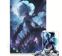 Puzzle da 1000 pezzi per adulti con ali di demone blu in stile anime, gioco rompicapo, difficile, per rafforzare l'amore tra le coppie 38x52cm