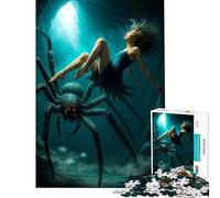 Puzzle da 1000 pezzi per adulti con Alice ragno e teschi nella caverna Puzzle educativo da 1000 pezzi decorazione perfetta gioco stimolante e divertimento per tutta la famiglia (38x26cm)