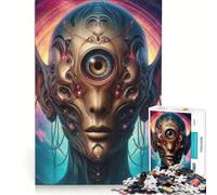 Puzzle da 1000 pezzi per adulti con alieni extraterrestri, gioco rilassante, allena la mente e la mano, compleanno e Natale 38x26cm