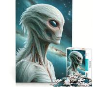 Puzzle da 1000 pezzi per adulti con alieni extraterrestri, gioco rilassante, allena la mente e la manualità, compleanno e Natale 38x52cm