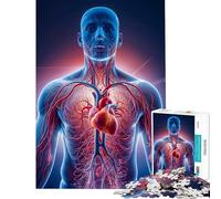 Puzzle da 1000 pezzi per adulti con anatomia del cuore umano gioco rilassante decorazione perfetta e interazione genitore-figlio (dimensioni 38x26cm)