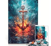 Puzzle da 1000 pezzi per adulti con ancora di fuoco, gioco divertente, interazione genitore-figlio, ogni pezzo è unico 38x26cm