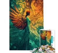 Puzzle da 1000 pezzi per adulti con angelo arte mista puzzle post-impressionista gioco rompicapo schema di assemblaggio regalo per amici e familiari (dimensioni 50x75cm)
