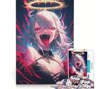Puzzle da 1000 pezzi per adulti con angelo e ragazza anime, giocattolo educativo, difficile e stimolante, ideale come elemento da aggiungere alla lista dei desideri con Babbo Natale 50x75cm