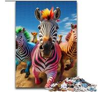 Puzzle da 1000 pezzi per adulti con animali africani, in legno, divertenti attività da fare a casa, regalo di compleanno, regalo da viaggio, 1000 pezzi(50x75cm)