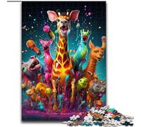 Puzzle da 1000 pezzi per adulti con animali africani, realizzati in cartone, gioco interattivo per famiglie, decorazioni fai da te per la casa, stimolante rompicapo regalo 1000 pezzi(26x38cm)