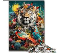 Puzzle da 1000 pezzi per adulti con animali africani, realizzato in cartone, rompicapo stimolante per adolescenti, perfetto per l'arredamento della casa o come regalo 1000 pezzi(26x38cm)