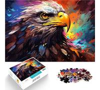 Puzzle da 1000 pezzi per adulti con animali dell'aquila, gioco di sfida con poster coordinato e foglio quiz per adolescenti dai 14 anni in su, 26 x 38 cm