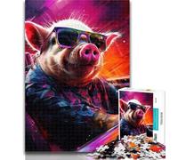 Puzzle da 1000 pezzi per adulti con animali e maiali, 1000 pezzi, gioco stimolante per tutti, per donne, regali per uomini, 26x38cm