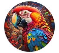 Puzzle da 1000 pezzi per adulti con animali, uccelli e pappagalli Puzzle rotondi da 1000 pezzi per adulti, regalo per uomini e donne, per uso quotidiano e per occasioni speciali (67,5x67,5cm)