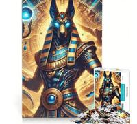 Puzzle da 1000 pezzi per adulti con Anubi, dio egizio, ideale per rilassarsi e divertirsi a casa, per rafforzare il legame di coppia 50x75cm
