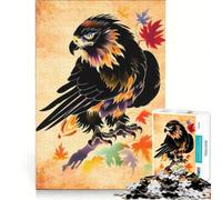 Puzzle da 1000 pezzi per adulti con aquila nera, arte tradizionale, gioco pratico, antistress, ideale come regalo per tutta la famiglia 50x75cm