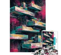 Puzzle da 1000 pezzi per adulti con architettura fluttuante ideale per rilassarsi divertirsi e trascorrere piacevoli momenti a casa (dimensioni 38x52cm)