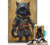Puzzle da 1000 pezzi per adulti con Assassini Chibi Cat, antistress, difficile, ideale come elemento della lista dei desideri con Babbo Natale 50x75cm