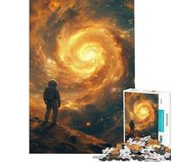 Puzzle da 1000 pezzi per adulti con astronauta e un altro pianeta Gioco rompicapo antistress ideale come regalo (dimensioni 38x52cm)