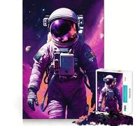Puzzle da 1000 pezzi per adulti con astronauta,esploratore e spazio,dai bordi puliti,gioco cognitivo divertente,gioco lento,regalo festivo per il tempo libero (50x75cm)