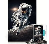Puzzle da 1000 pezzi per adulti con astronauta nello spazio,bordi netti,gioco cognitivo divertente,gioco lento,regalo festivo per il tempo libero (50x75cm)