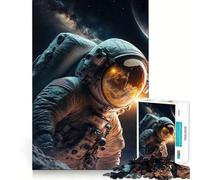 Puzzle da 1000 pezzi per adulti con astronauta nello spazio,ritaglio preciso,decorazione,gioco divertente,per il tempo libero,regalo di compleanno,hobby (38x52cm)
