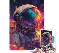 Puzzle da 1000 pezzi per adulti con astronauta nello spazio sfida per l'intelligenza giocattolo avvincente divertente per tutta la famiglia opera d'arte regalo (dimensioni 50x75cm)