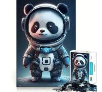 Puzzle da 1000 pezzi per adulti con astronauta,panda e orso,bordi sottili,gioco creativo,divertente e rilassante,ideale come regalo di compleanno o per hobby (38x52cm)