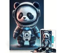 Puzzle da 1000 pezzi per adulti con astronauta,panda e orso,gioco di incastro preciso,gioco di concentrazione,regalo,divertimento facile,decorazione natalizia (50x75cm)