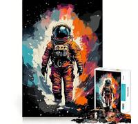 Puzzle da 1000 pezzi per adulti con astronauta,spazio,astratto,bordi netti,gioco cognitivo divertente,gioco lento,divertente,regalo festivo per il tempo libero (38x26cm)