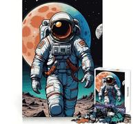 Puzzle da 1000 pezzi per adulti con astronauta sulla superficie lunare, ideale per stimolare la logica e il divertimento Montaggio sicuro Ottimo regalo (38x52cm)