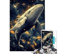 Puzzle da 1000 pezzi per adulti con balena nella foresta Aiuta ad allenare la mente è un gioco antistress educativo per ragazzi dai 14 anni in su (50x75cm)