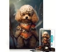 Puzzle da 1000 pezzi per adulti con barboncino vichingo, gioco di incastro fine, divertente e stimolante, regalo perfetto per il tempo libero e il relax, ideale per Natale (38x26cm)