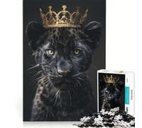 Puzzle da 1000 pezzi per adulti con Black Panther e il suo simpatico re, gioco rompicapo, difficile, per rafforzare l'amore tra le coppie 38x52cm