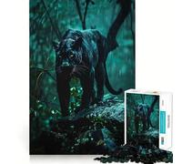 Puzzle da 1000 pezzi per adulti con Black Panther,Perfect Edge Play,gioco stimolante per la mente,gioco di ozio,illustrazione di una scena natalizia 38x52cm